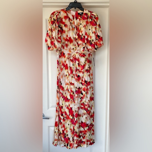 DKNY V Neck Maxi A Line Dress - Picture 9 of 16